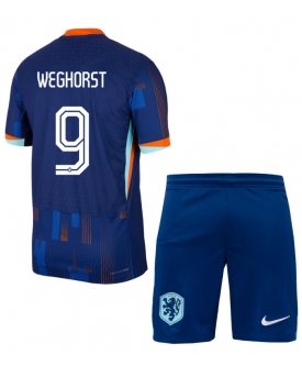 Paesi Bassi Wout Weghorst #9 Maglia Gara Trasferta Repliche Europei 2024 Bambino